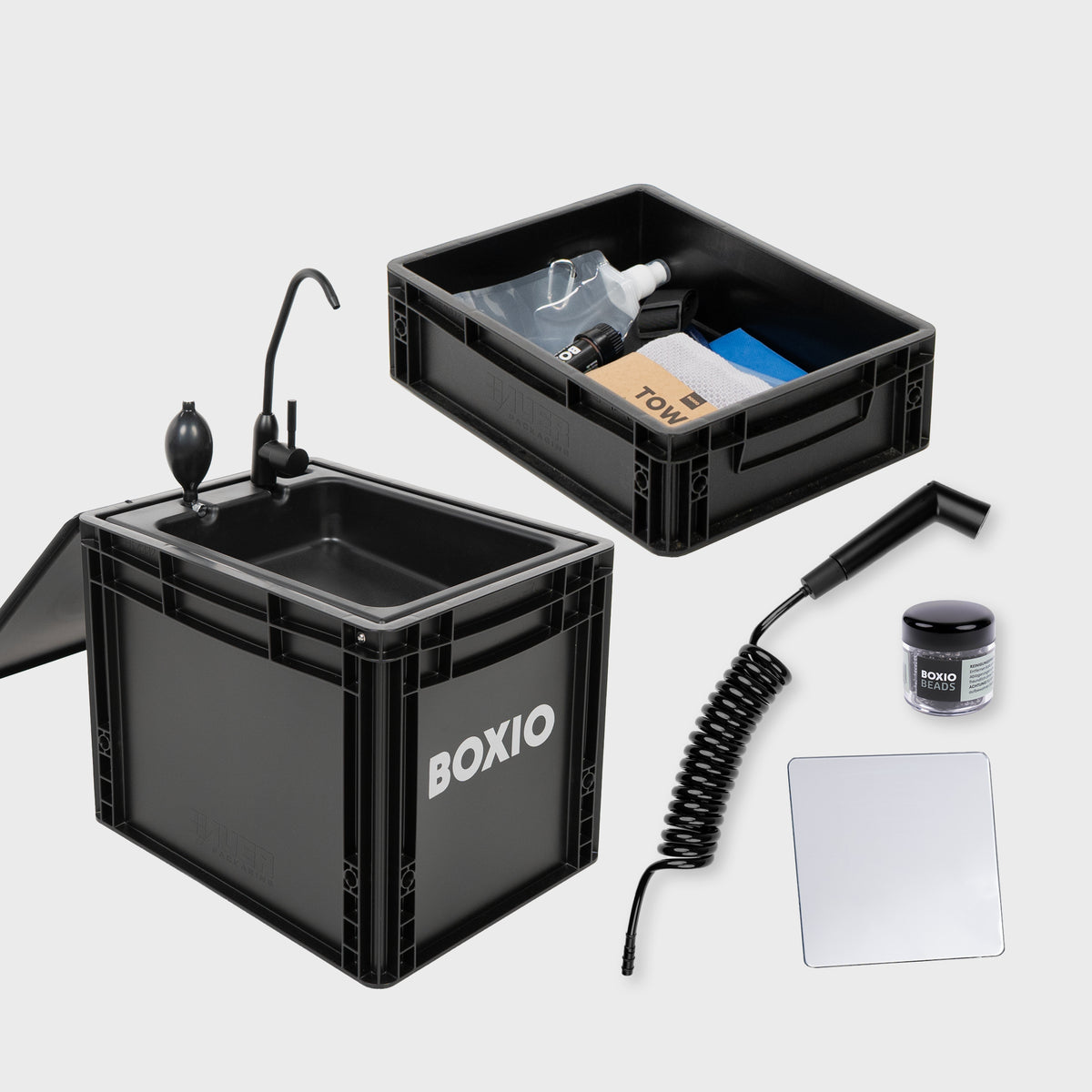 BOXIO WASH XL MAX+ I Mobile camping sink with water filter