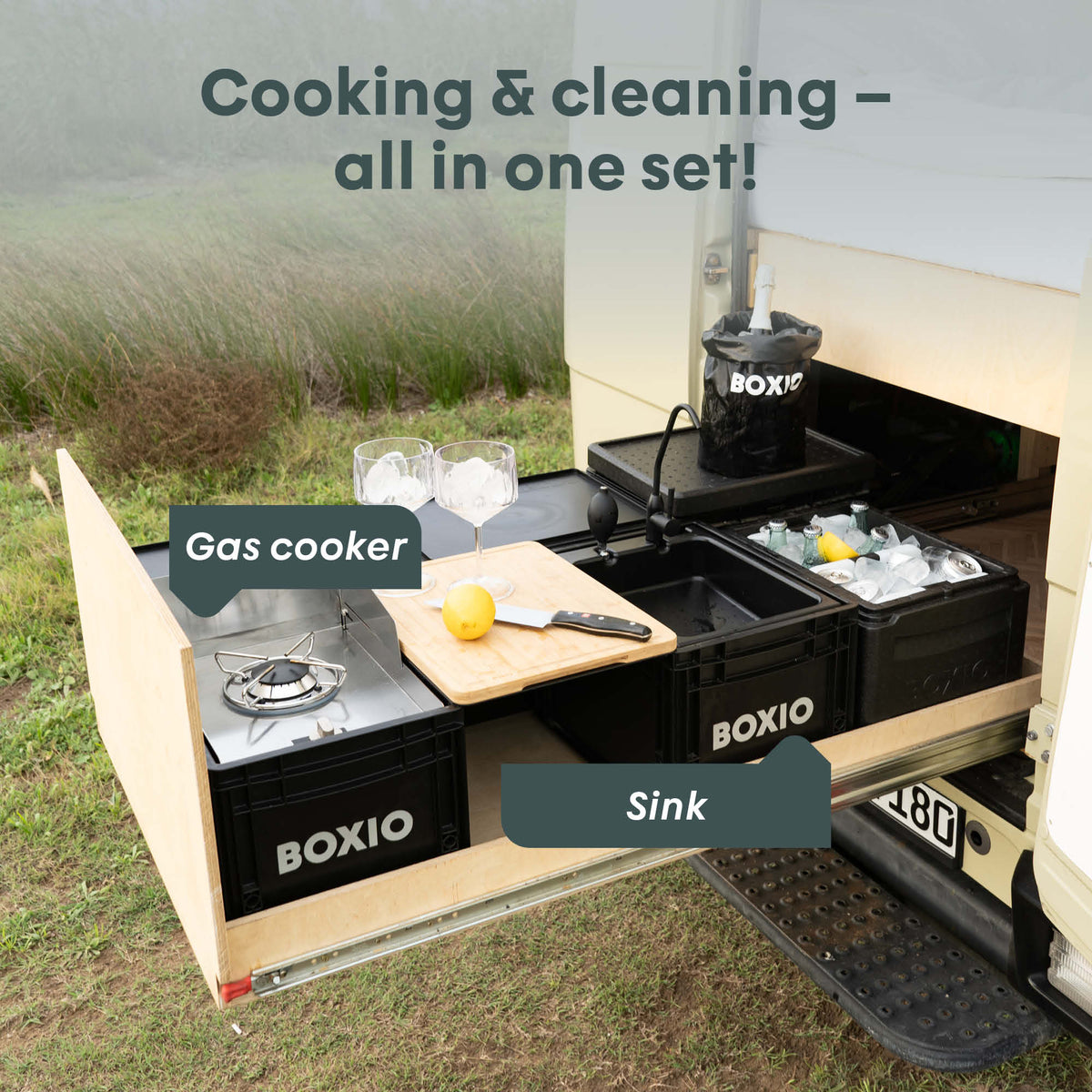 BOXIO KITCHEN LITE I Compact Outdoor Camping Kitchen